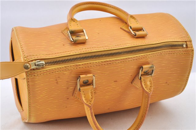 Authentic Louis Vuitton Epi Speedy 25 Hand Bag Yellow M43019 LV H8384