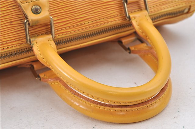Authentic Louis Vuitton Epi Speedy 25 Hand Bag Yellow M43019 LV H8384
