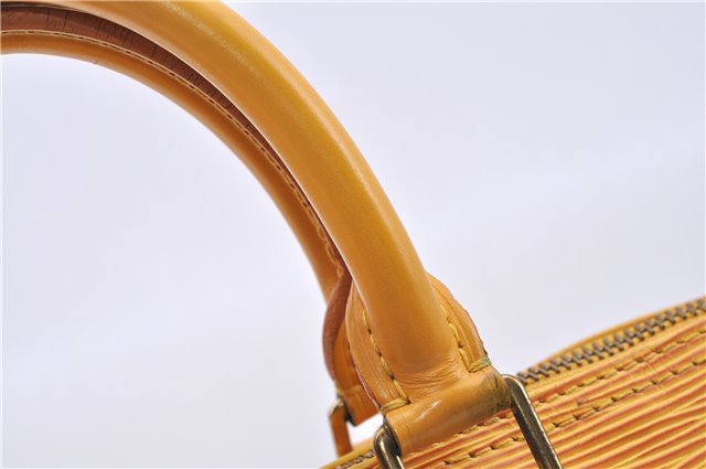 Authentic Louis Vuitton Epi Speedy 25 Hand Bag Yellow M43019 LV H8384