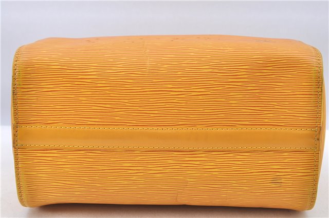 Authentic Louis Vuitton Epi Speedy 25 Hand Bag Yellow M43019 LV H8384