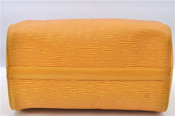Authentic Louis Vuitton Epi Speedy 25 Hand Bag Yellow M43019 LV H8384
