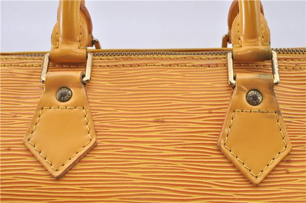 Authentic Louis Vuitton Epi Speedy 25 Hand Bag Yellow M43019 LV H8384