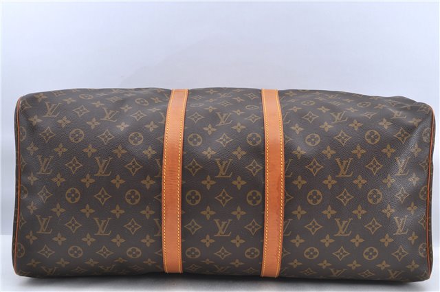 Authentic Louis Vuitton Monogram Keepall 55 Boston Bag M41424 LV H8415