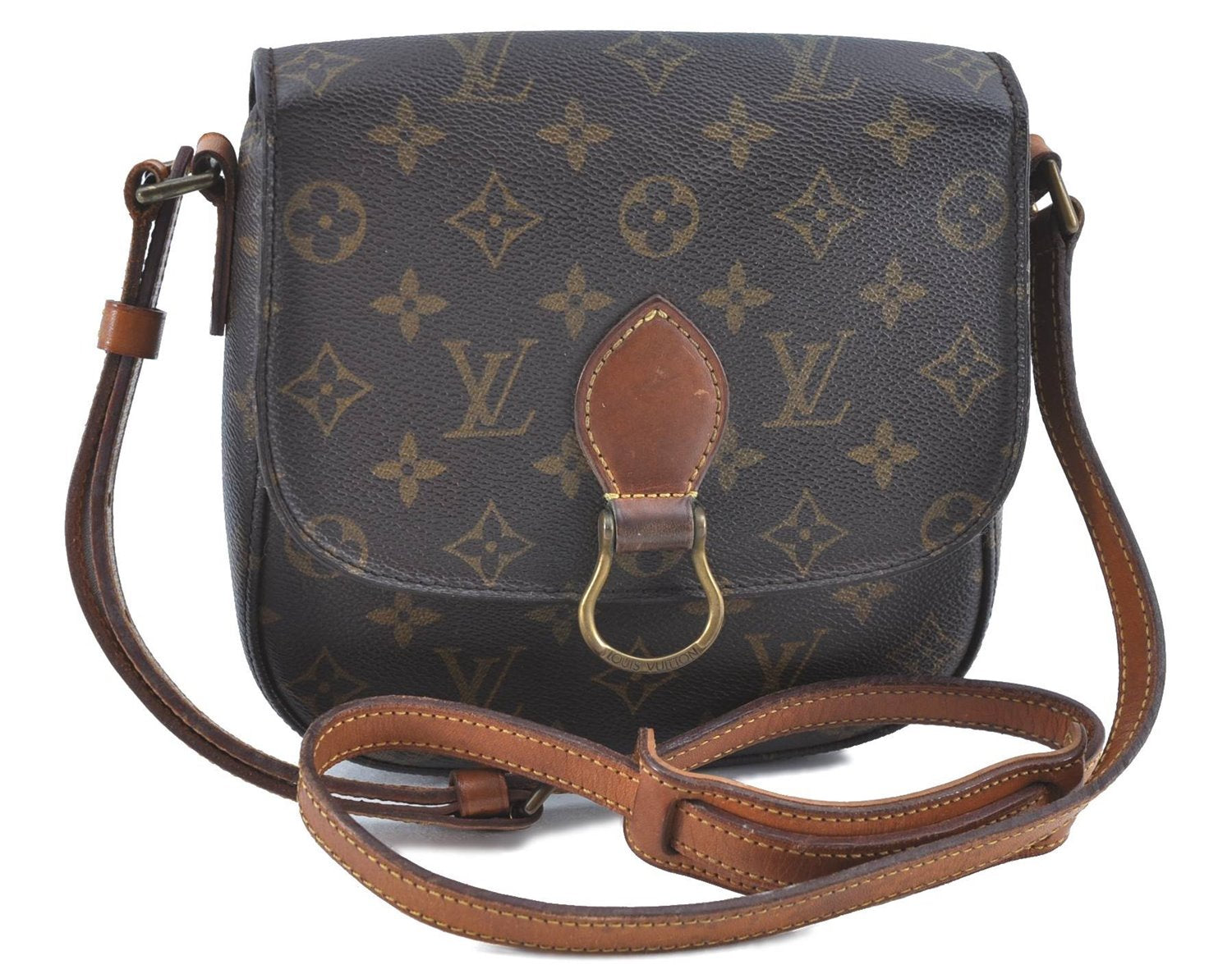 Auth LOUIS VUITTON Monogram Saint Cloud MM Shoulder Cross Bag M51243 LV H8424