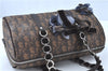 Auth Christian Dior Trotter Romantique Hand Bag Purse PVC Leather Brown H8459