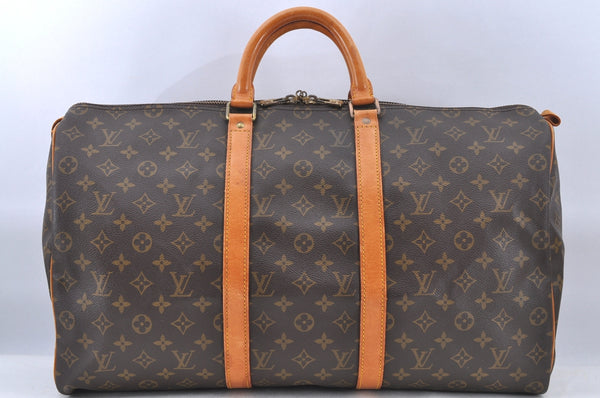 Authentic LOUIS VUITTON Monogram Keepall 50 Boston Bag M41426 LV H8465