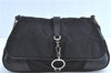 Authentic PRADA Nylon Leather Shoulder Bag B10738 Black H8498