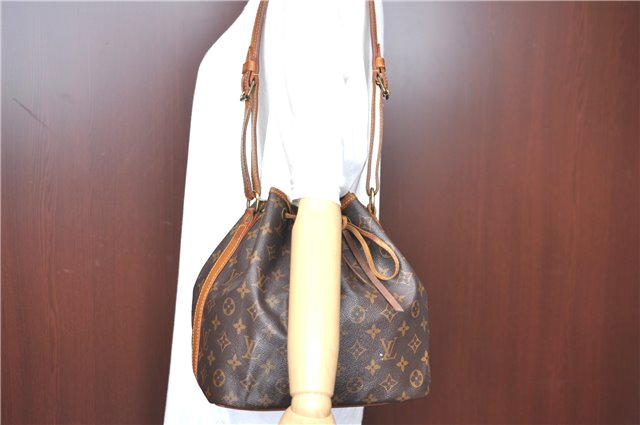 Authentic Louis Vuitton Monogram Petit Noe Shoulder Bag M42226 LV H8505