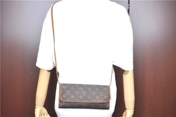 Authentic Louis Vuitton Monogram Pochette Twin GM Shoulder Bag M51852 LV H8506