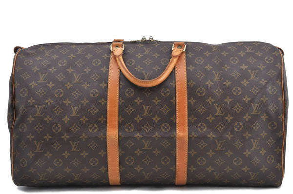 Authentic Louis Vuitton Monogram Keepall 60 Boston Bag M41422 LV H8510