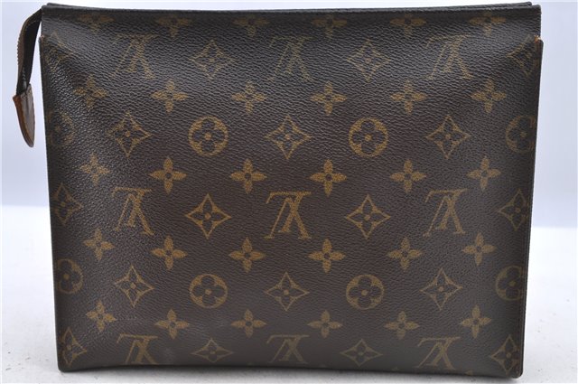Auth Louis Vuitton Monogram Poche Toilette 26 Cosmetics Pouch M47542 LV H8526
