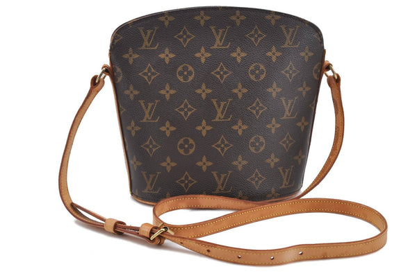 Authentic Louis Vuitton Monogram Drouot Shoulder Cross Body Bag M51290 LV H8535