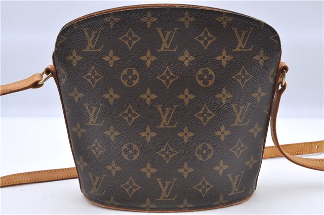 Authentic Louis Vuitton Monogram Drouot Shoulder Cross Body Bag M51290 LV H8535