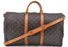 Auth Louis Vuitton Monogram Keepall Bandouliere 50 Boston Bag M41416 LV H8547