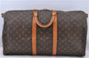 Auth Louis Vuitton Monogram Keepall Bandouliere 55 Boston Bag M41414 LV H8548