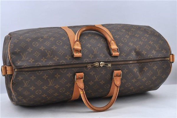 Auth Louis Vuitton Monogram Keepall Bandouliere 55 Boston Bag M41414 LV H8548