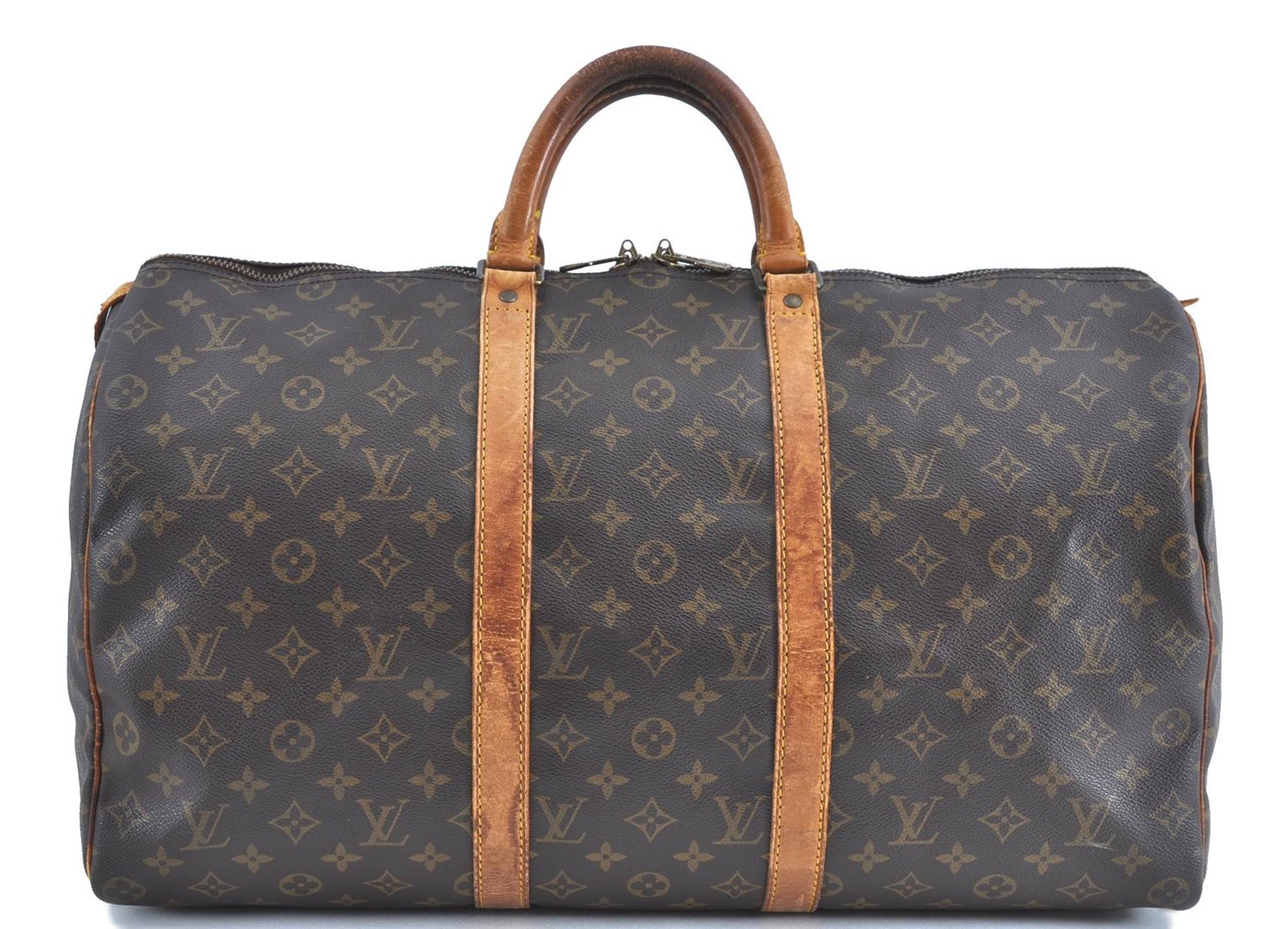 Authentic Louis Vuitton Monogram Keepall 50 Boston Bag M41426 LV H8549