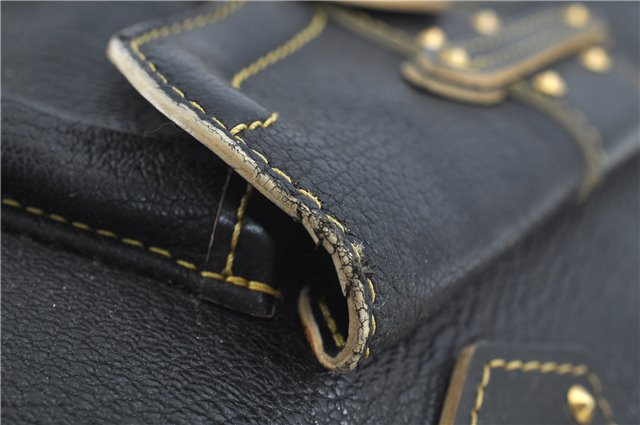 Auth Louis Vuitton Suhali Le Superbe PM Shoulder Hand Bag Balck M91892 LV H8560