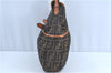 Authentic FENDI Zucca Shoulder Bag Canvas Leather Brown H8565