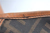 Authentic FENDI Zucca Shoulder Bag Canvas Leather Brown H8565