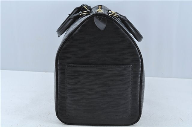 Authentic Louis Vuitton Epi Keepall 45 Boston Bag Black M42972 LV H8571