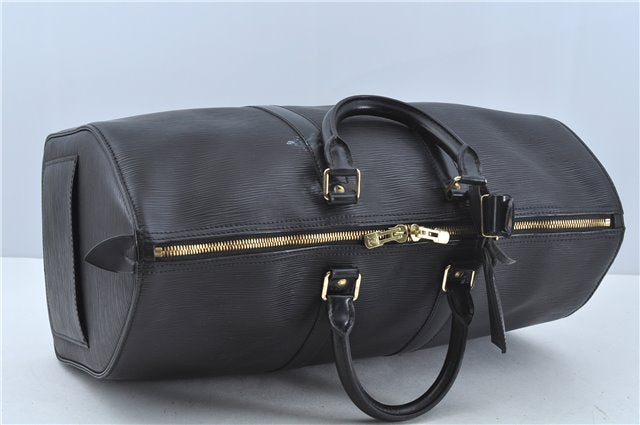 Authentic Louis Vuitton Epi Keepall 45 Boston Bag Black M42972 LV H8571