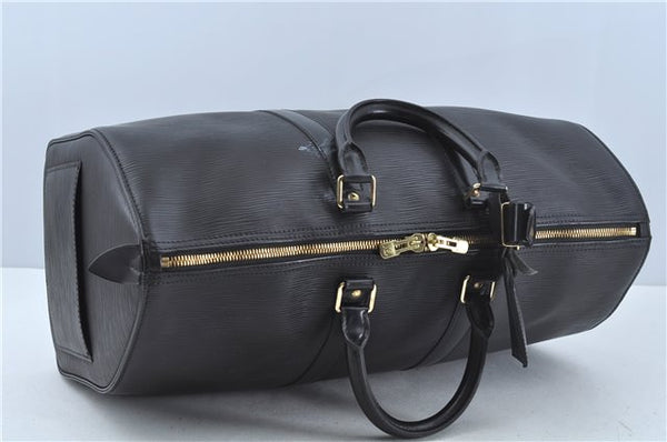 Authentic Louis Vuitton Epi Keepall 45 Boston Bag Black M42972 LV H8571