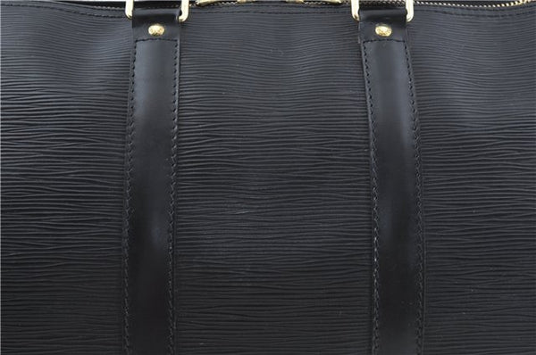Authentic Louis Vuitton Epi Keepall 45 Boston Bag Black M42972 LV H8571