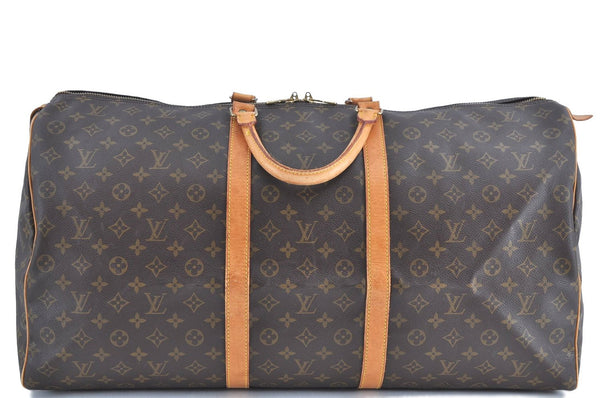 Auth Louis Vuitton Monogram Keepall 60 Boston Bag M41422 LV H8575