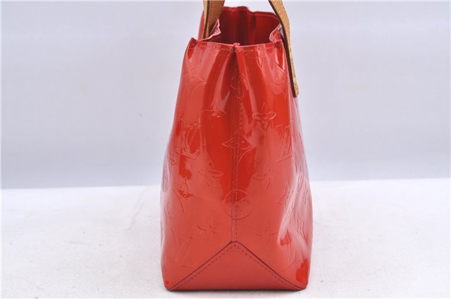 Authentic Louis Vuitton Vernis Reade PM Hand Bag Red M91088 LV H8581