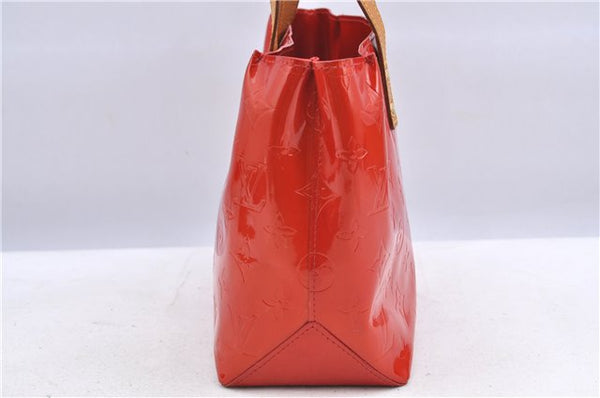 Authentic Louis Vuitton Vernis Reade PM Hand Bag Red M91088 LV H8581