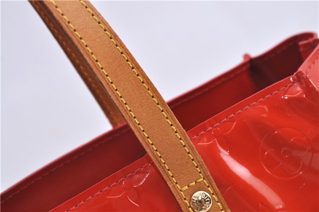 Authentic Louis Vuitton Vernis Reade PM Hand Bag Red M91088 LV H8581