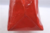 Authentic Louis Vuitton Vernis Reade PM Hand Bag Red M91088 LV H8581