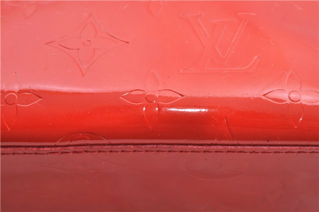 Authentic Louis Vuitton Vernis Reade PM Hand Bag Red M91088 LV H8581