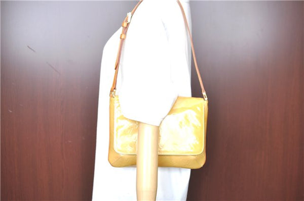Auth Louis Vuitton Vernis Thompson Street Shoulder Bag Yellow M91008 LV H8582