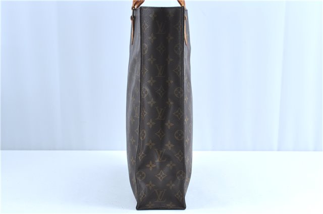 Authentic Louis Vuitton Monogram Sac Plat Hand Bag M51140 LV H8590