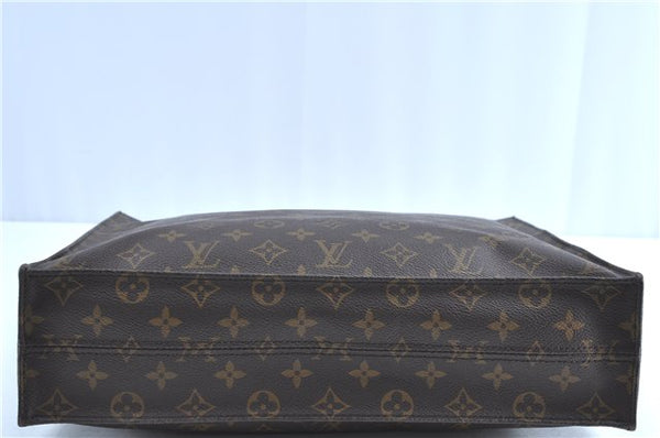 Authentic Louis Vuitton Monogram Sac Plat Hand Bag M51140 LV H8590