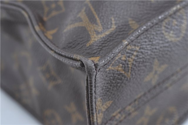 Authentic Louis Vuitton Monogram Sac Plat Hand Bag M51140 LV H8590