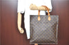 Authentic Louis Vuitton Monogram Sac Plat Hand Bag M51140 LV H8590