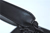 Authentic CHANEL Chocolate Bar Canvas Leather CC Logo Shoulder Bag Black H8604
