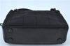 Authentic CHANEL Chocolate Bar Canvas Leather CC Logo Shoulder Bag Black H8604