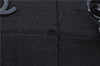 Authentic CHANEL Chocolate Bar Canvas Leather CC Logo Shoulder Bag Black H8604