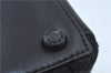 Authentic CHANEL Chocolate Bar Canvas Leather CC Logo Shoulder Bag Black H8604