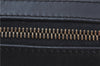 Authentic CHANEL Chocolate Bar Canvas Leather CC Logo Shoulder Bag Black H8604