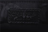 Authentic CHANEL Chocolate Bar Canvas Leather CC Logo Shoulder Bag Black H8604