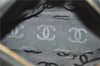 Authentic CHANEL Chocolate Bar Canvas Leather CC Logo Shoulder Bag Black H8604