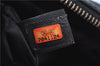 Authentic CHANEL Chocolate Bar Canvas Leather CC Logo Shoulder Bag Black H8604