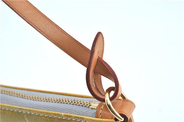 Auth Louis Vuitton Vernis Lexington Hand Bag Pouch Yellow M91056 LV H8617