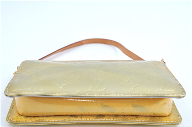 Auth Louis Vuitton Vernis Lexington Hand Bag Pouch Yellow M91056 LV H8617