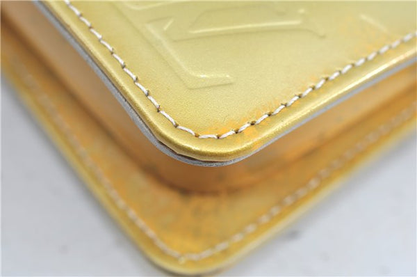 Auth Louis Vuitton Vernis Lexington Hand Bag Pouch Yellow M91056 LV H8617